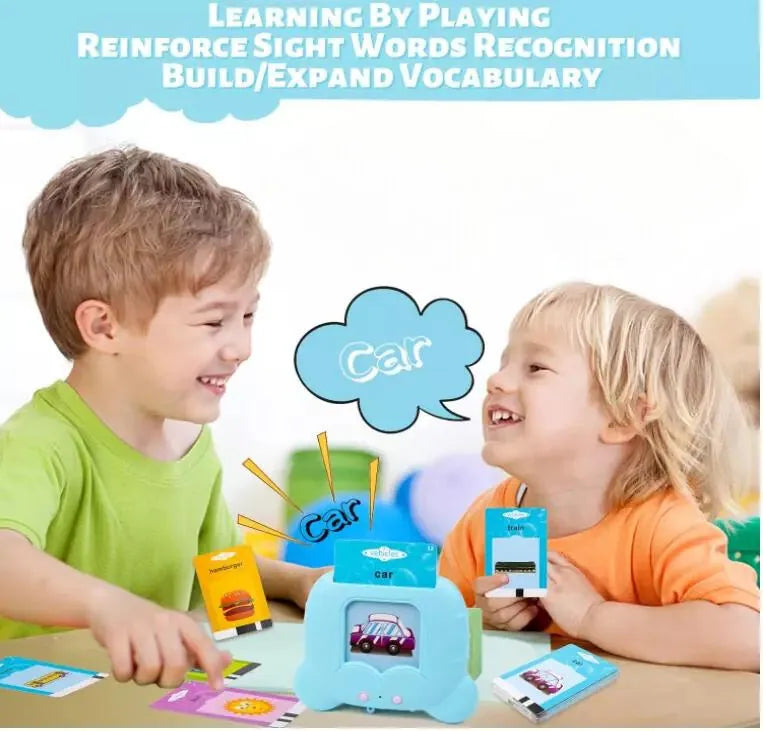 Talking Flash Cards Learning Rechargeable Toy for Boys & Girls Toddlers From 1 - 5 Year Old